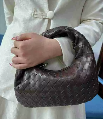 Femme Elégante Poignée Nouée Hobo Sac | Tissé