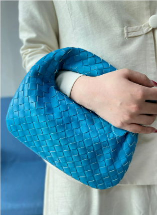 Femme Elégante Poignée Nouée Hobo Sac | Tissé