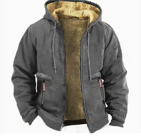 Hommes Veste À Capuche Et Fermeture Éclair | L'hiver