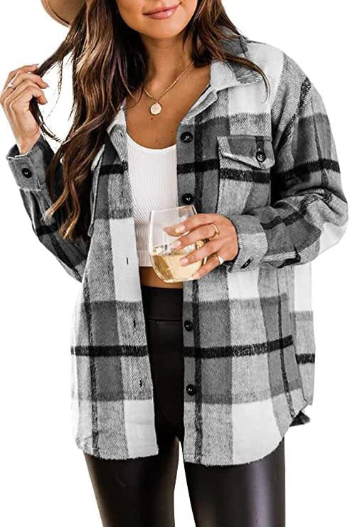 Bouton Femme Chemise Chaude En Duvet | Manches Longues