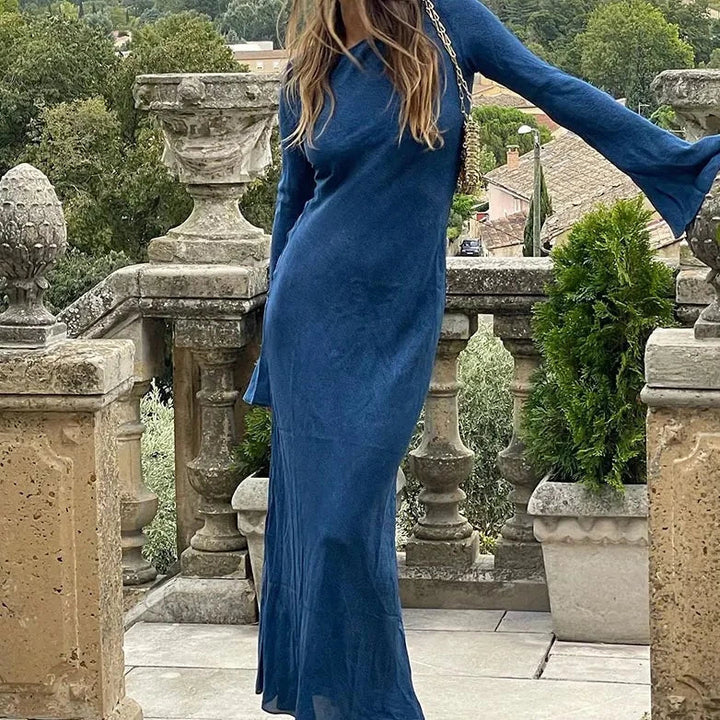 Robe Élégante À Manches Longues Pour Femmes | Maxi