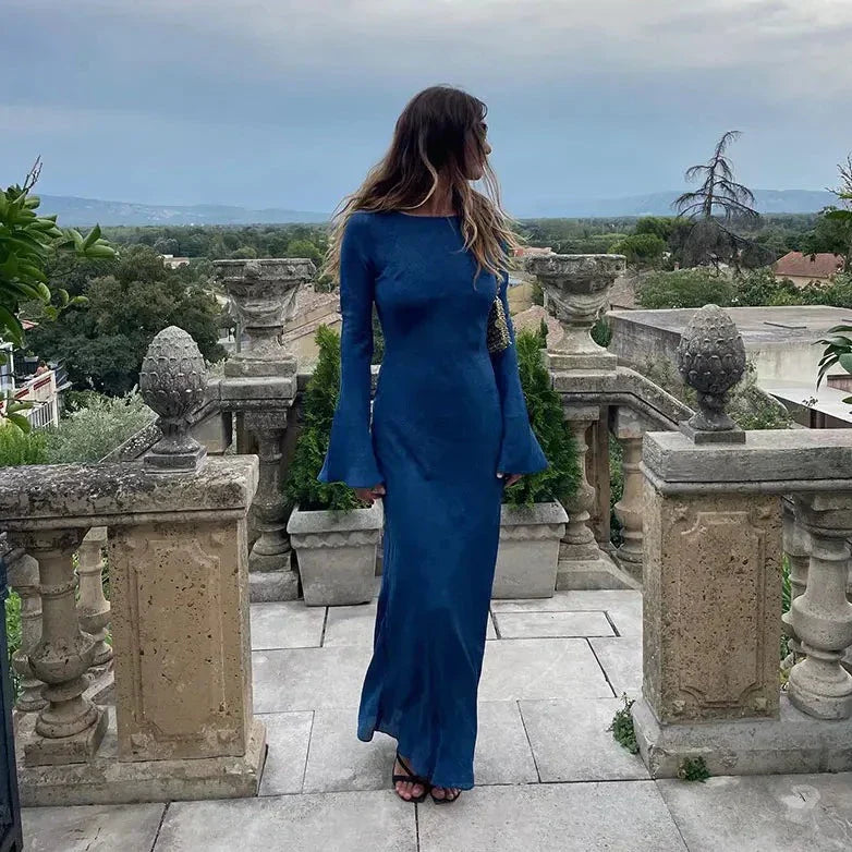 Robe Élégante À Manches Longues Pour Femmes | Maxi