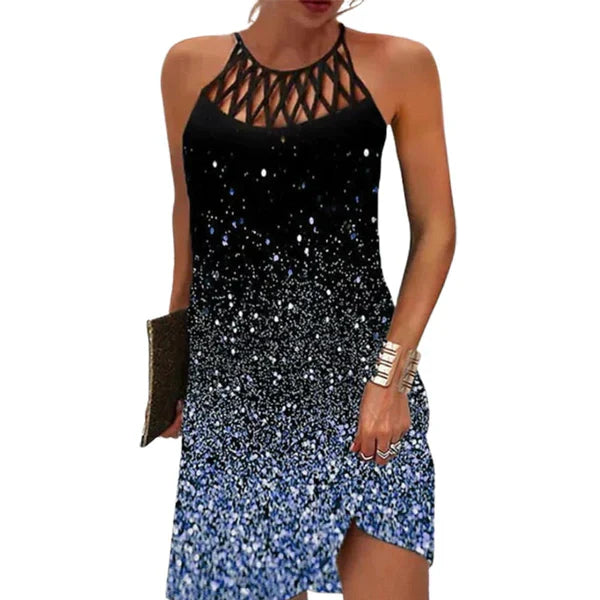 Robe De Soirée Élégante À Sequins Et Dos Nu Pour Femme | Mini