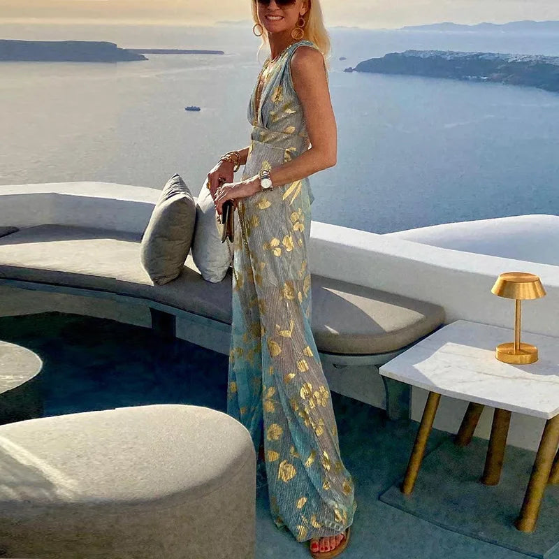 Ich würde gehen | Fließendes Sommerkleid für Frauen | Maxi
