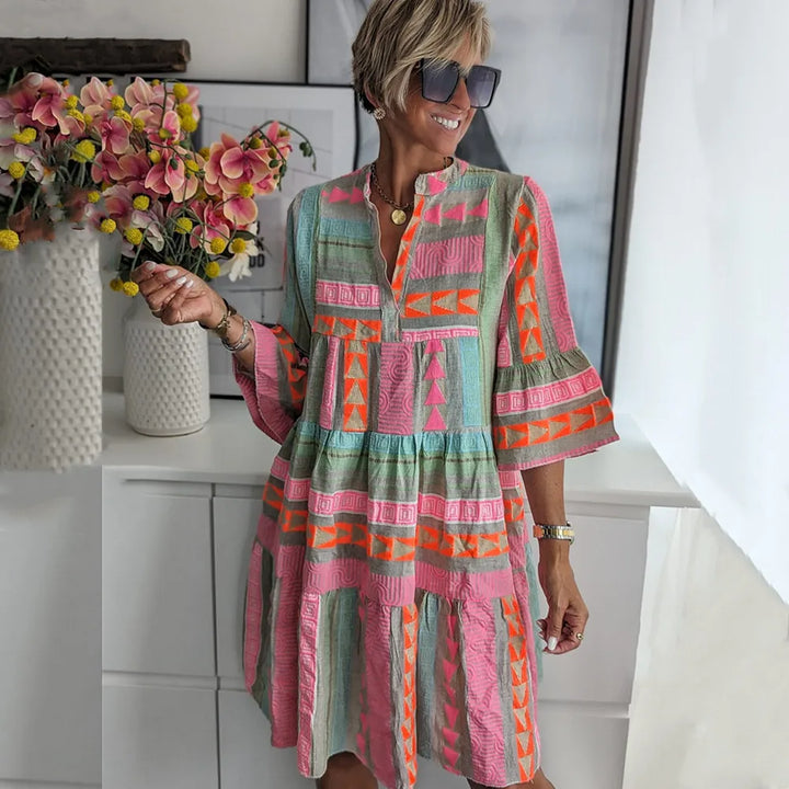 Robe Chic À Col En V Pour Femmes | Mini