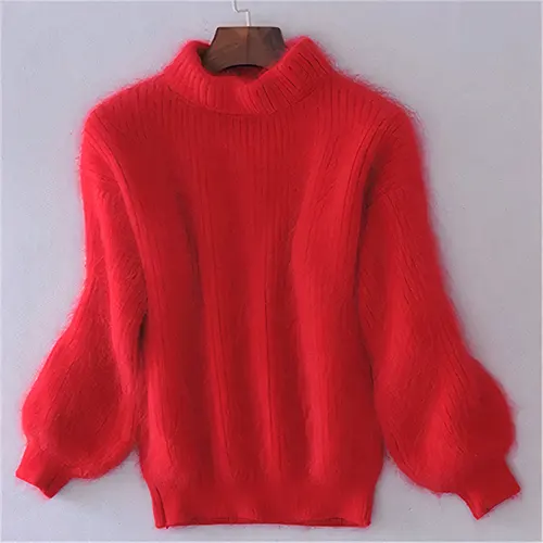 Salma | Pull Doux Pour Femme | Halbgerollter Kragen