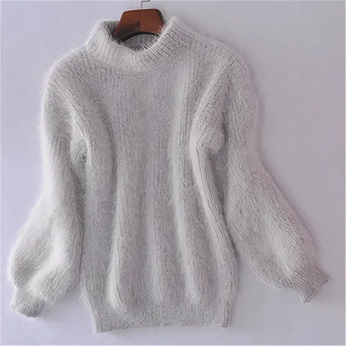 Salma | Pull Doux Pour Femme | Halbgerollter Kragen