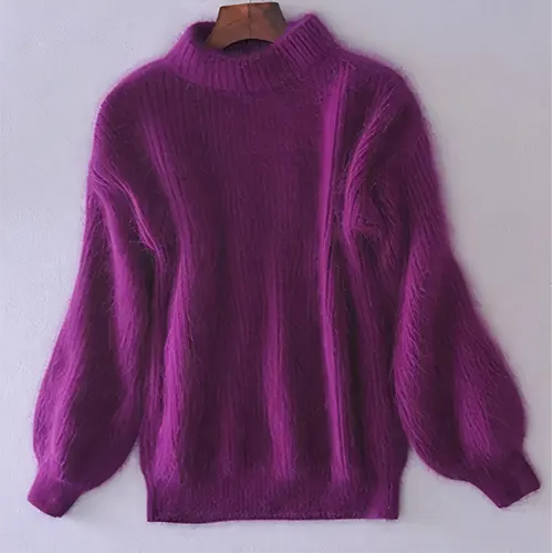 Salma | Pull Doux Pour Femme | Halbgerollter Kragen
