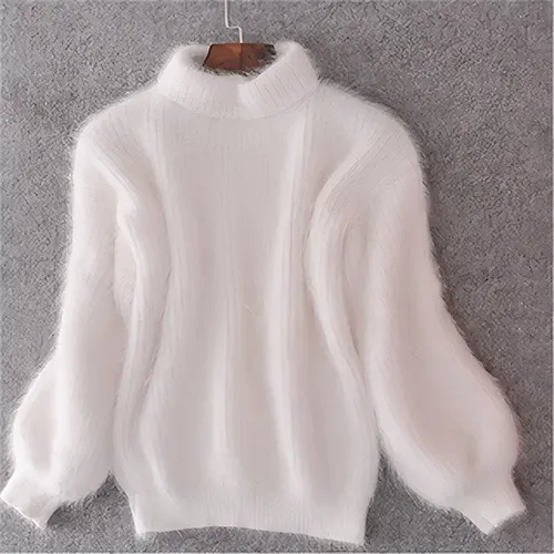 Salma | Pull Doux Pour Femme | Halbgerollter Kragen