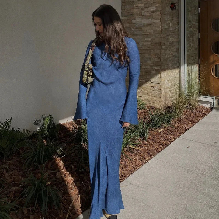 Robe Élégante À Manches Longues Pour Femmes | Maxi