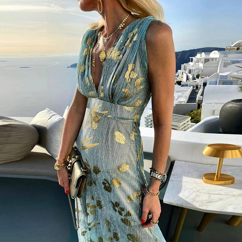 Ich würde gehen | Fließendes Sommerkleid für Frauen | Maxi