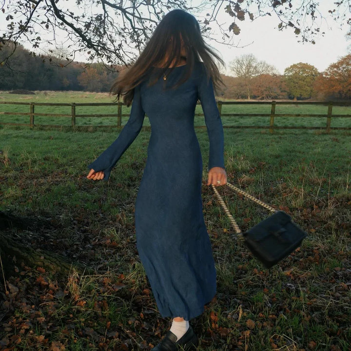 Robe Élégante À Manches Longues Pour Femmes | Maxi