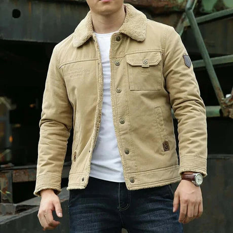 Veste D'hiver Élégante Avec Boutons Pour Hommes | Manches Longues