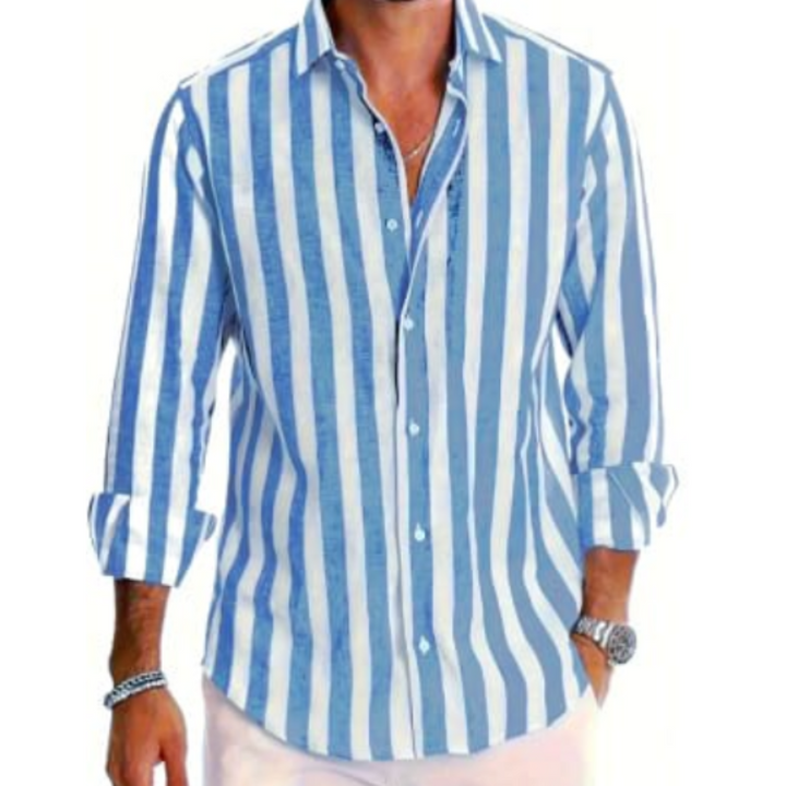 Chemise Décontractée À Manches Longues Pour Hommes | Button En Bas