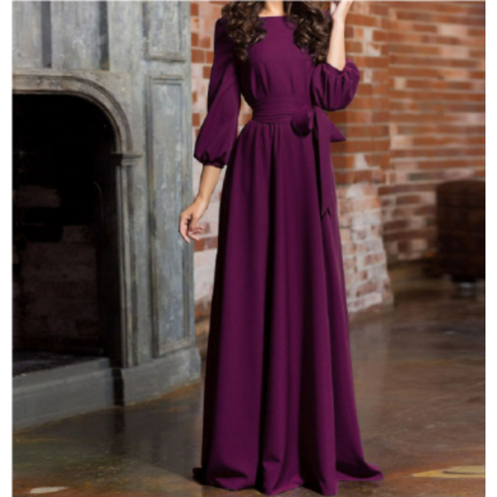 Robe D'invité De Mariage Élégante Et Ceinturée Pour Femme | Midi