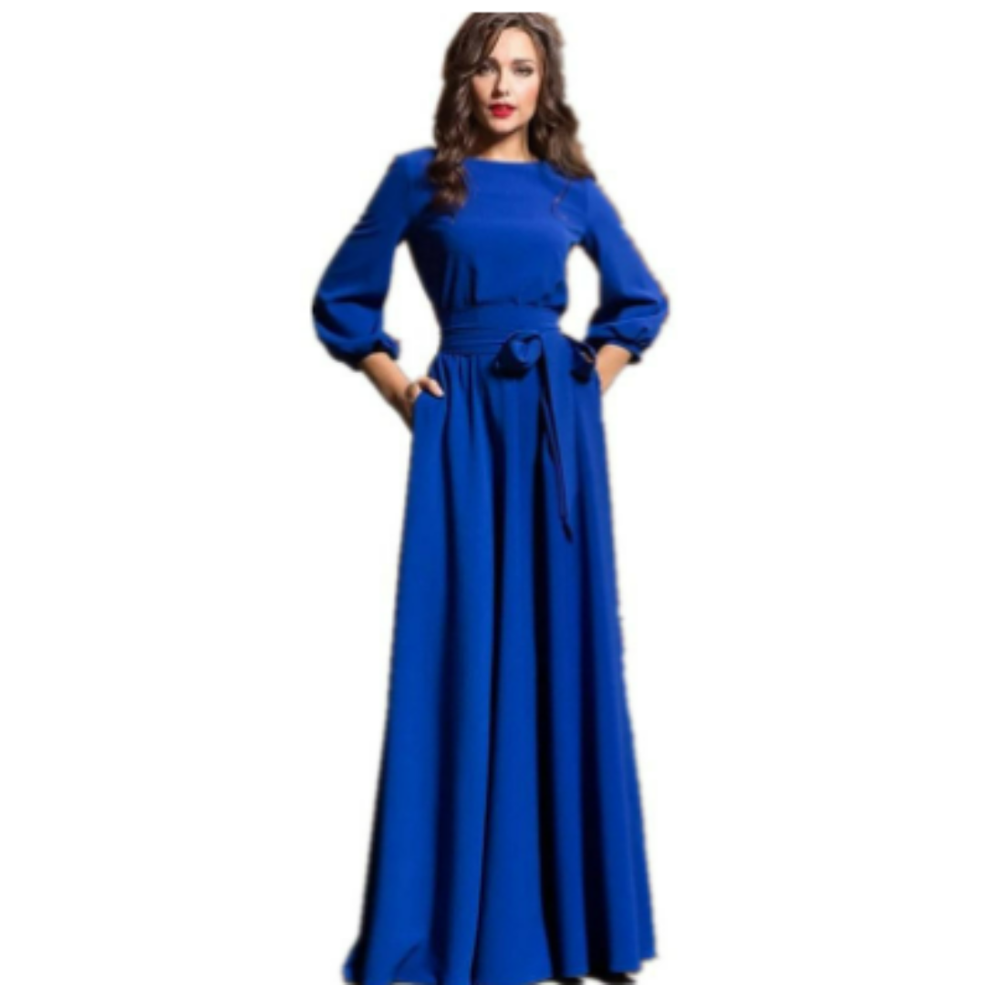 Robe D'invité De Mariage Élégante Et Ceinturée Pour Femme | Midi