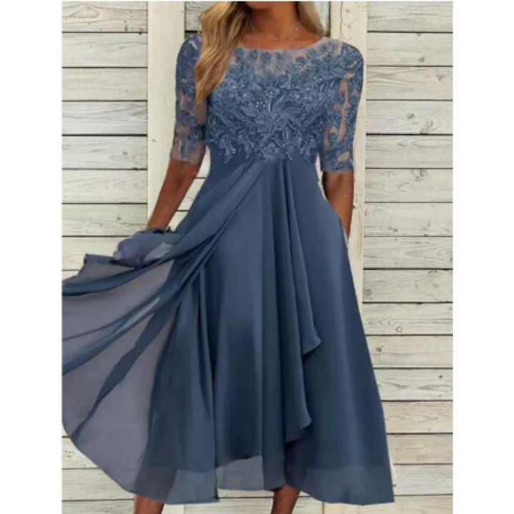 Robe D'invité De Mariage Élégante À Demi-manches | Mini