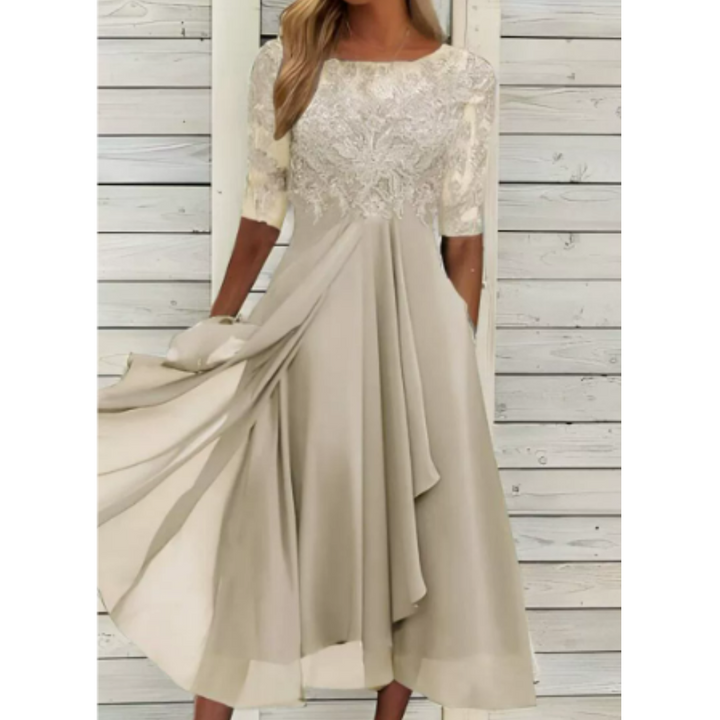 Robe D'invité De Mariage Élégante À Demi-manches | Mini