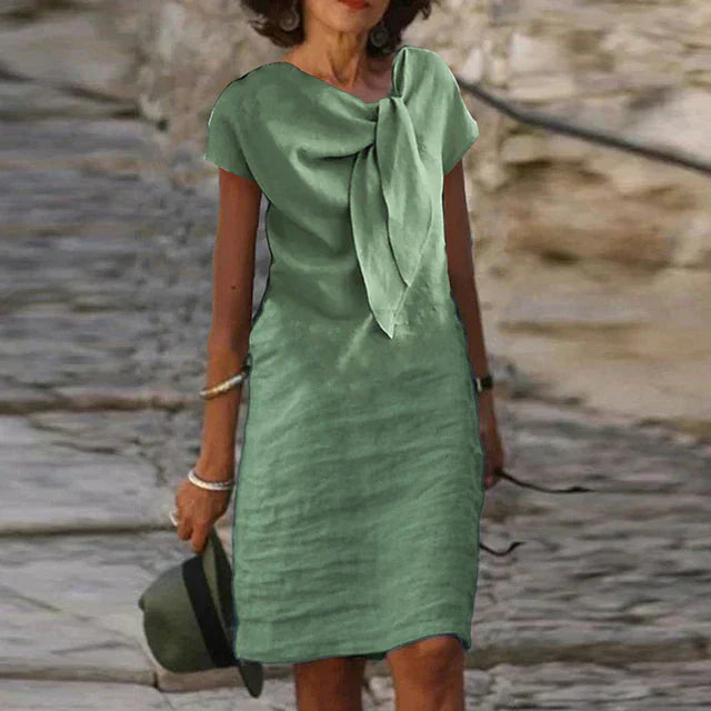 Robe De Gaine Élégante À Manches Courtes Pour Femme | Mini