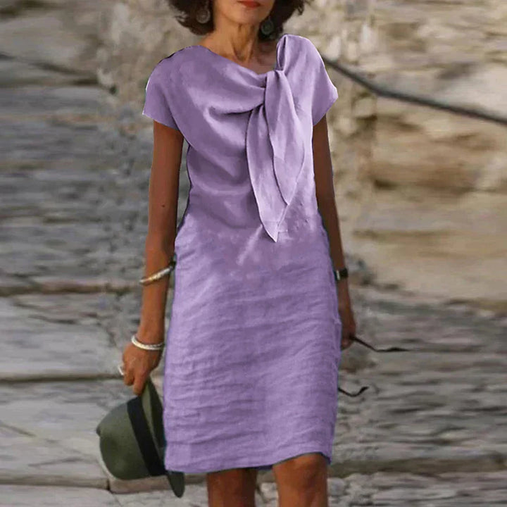 Robe De Gaine Élégante À Manches Courtes Pour Femme | Mini