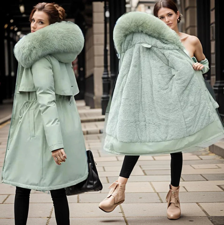 Veste Élégant Trench Parka D'hiver Pour Femmes | Long