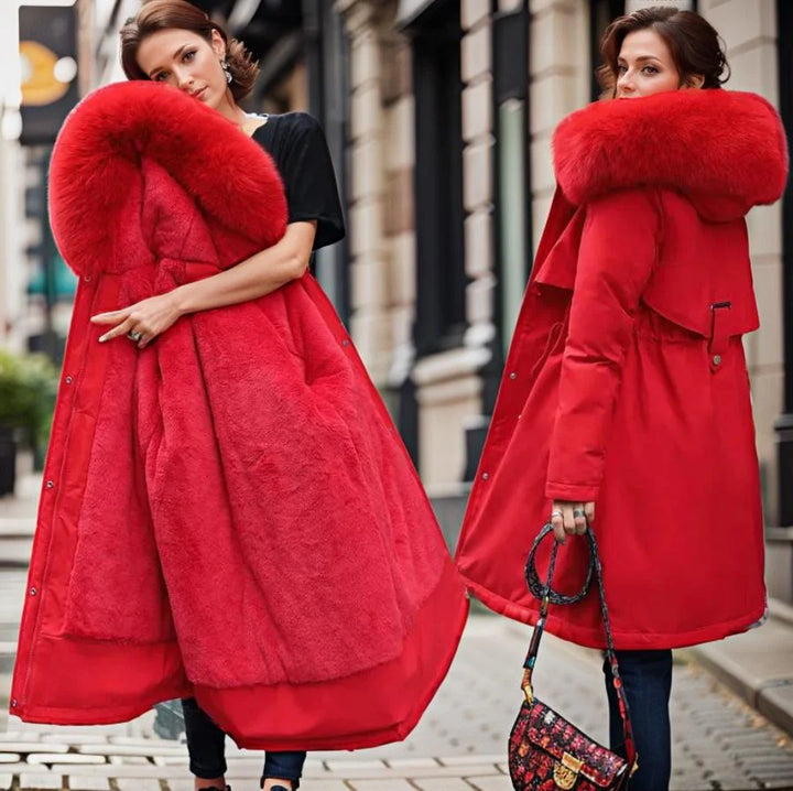 Veste Élégant Trench Parka D'hiver Pour Femmes | Long