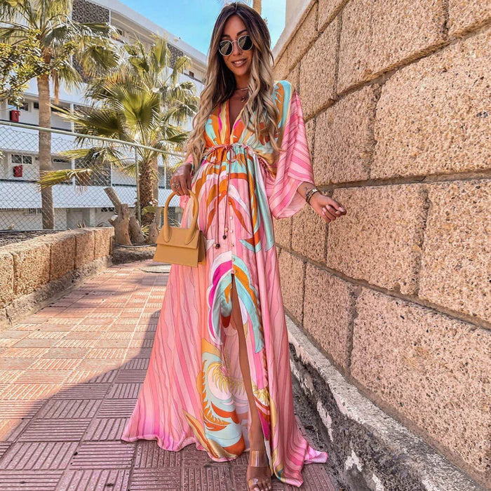 Robe D'été Élégante De Plage Pour Femmes | Maxi