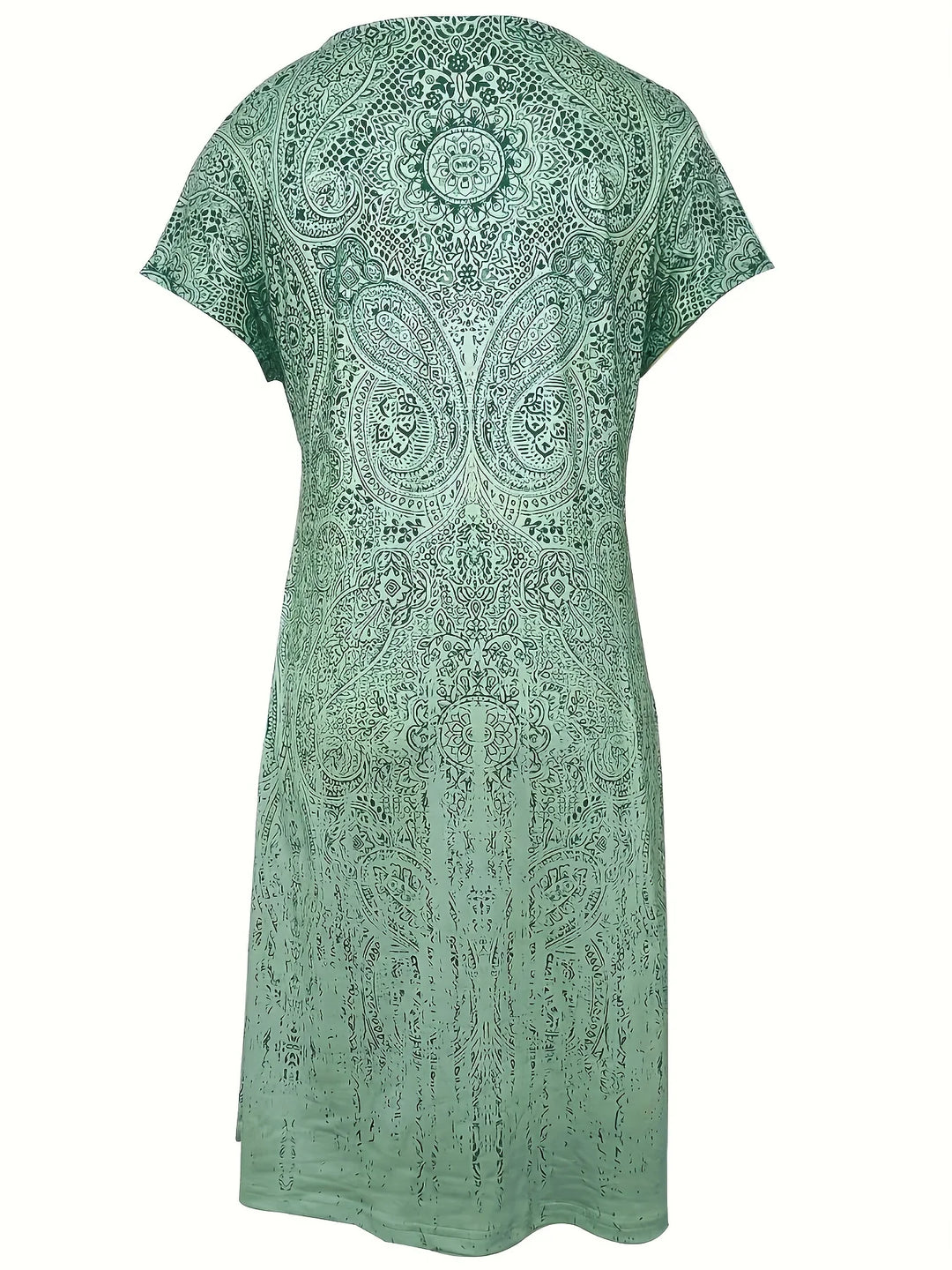 Robe De Plage D'été Imprimée Coupe A Pour Femme | Mini