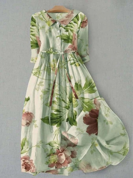 Robe Ample Boutonnée Élégante Pour Femme | Chic
