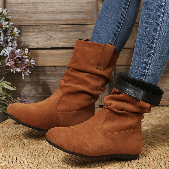Bottes Élégantes À Enfiler À La Cheville Pour Femmes | Plat