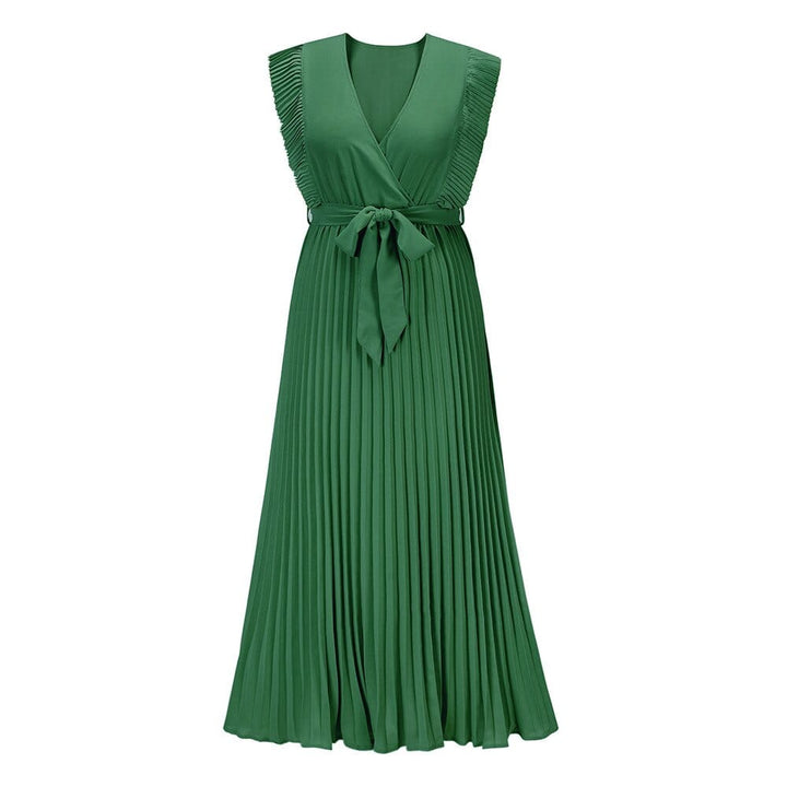 Maya | Vert Bohème Kleid für Frauen mit V-Ausschnitt