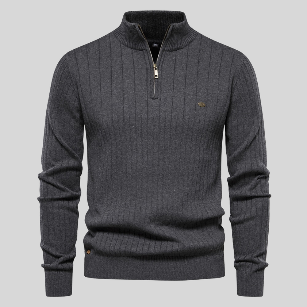 Aiopeson | Pull À Manches Longues Élégant Pour Homme | Zippé