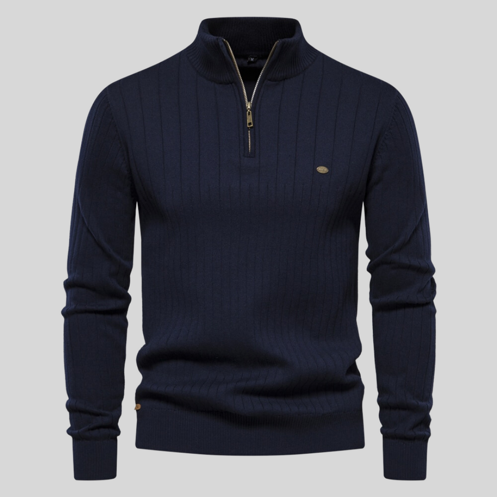 Aiopeson | Pull À Manches Longues Élégant Pour Homme | Zippé