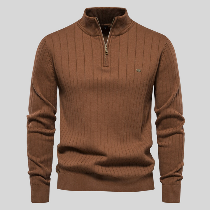 Aiopeson | Pull À Manches Longues Élégant Pour Homme | Zippé
