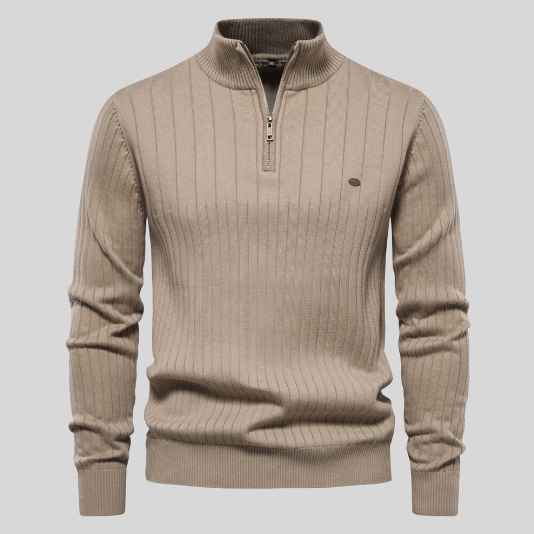 Aiopeson | Pull À Manches Longues Élégant Pour Homme | Zippé