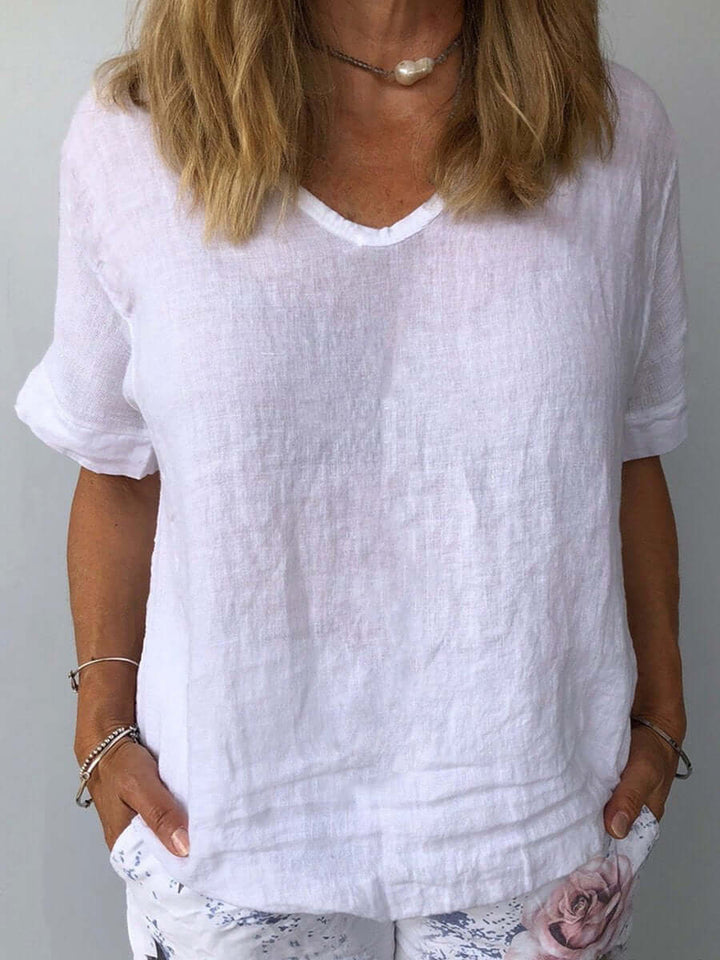 Comfortable Summer V-Neck T-Shirt for Women | Chic