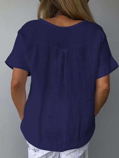 Comfortable Summer V-Neck T-Shirt for Women | Chic