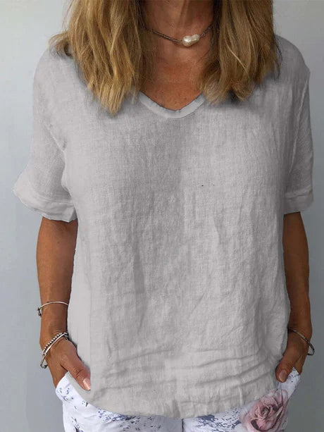 Comfortable Summer V-Neck T-Shirt for Women | Chic