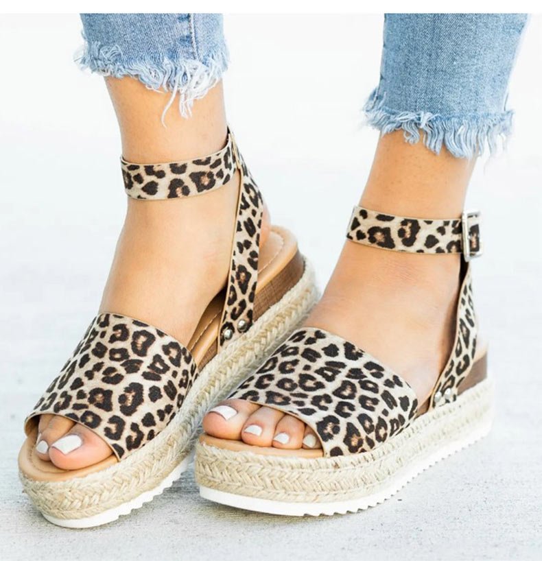 Femmes Coin Confortable Sandales Plateforme | Orteils Ouverts