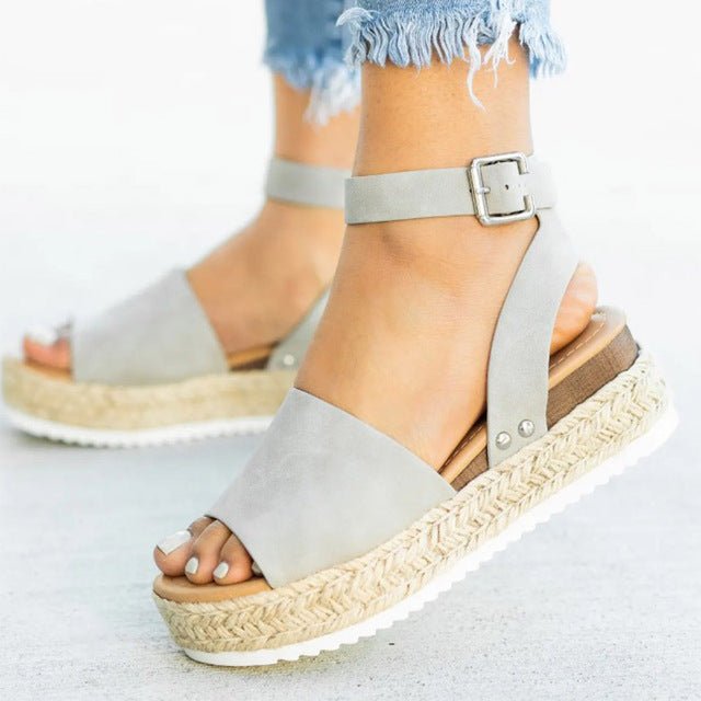 Femmes Coin Confortable Sandales Plateforme | Orteils Ouverts
