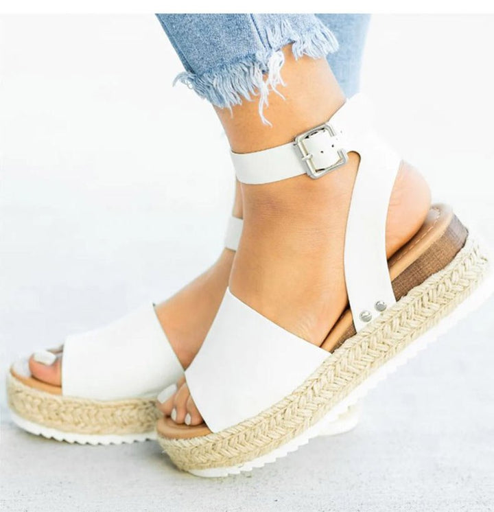 Femmes Coin Confortable Sandales Plateforme | Orteils Ouverts