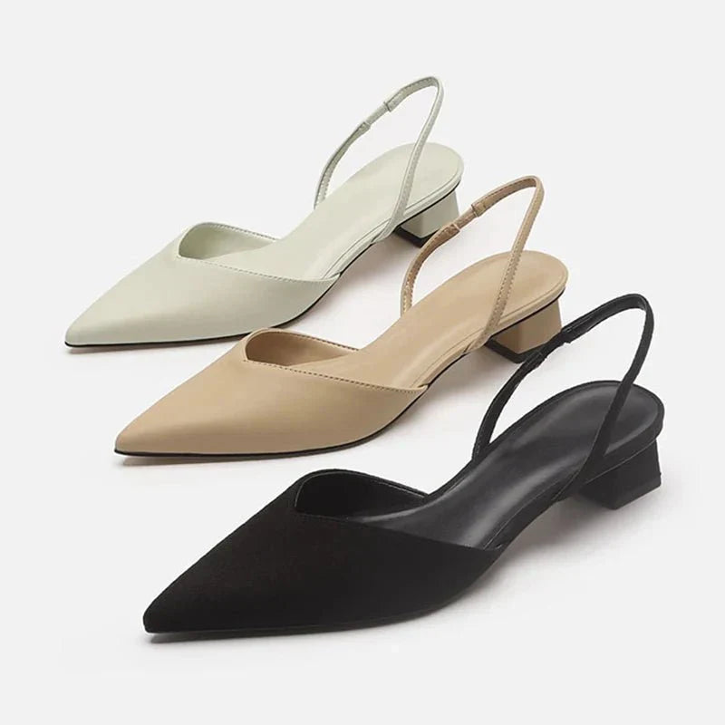 Sandales Confortables À Bout Pointu Pour Femmes | Talon Bas