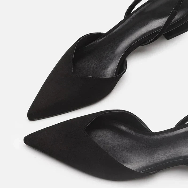 Sandales Confortables À Bout Pointu Pour Femmes | Talon Bas