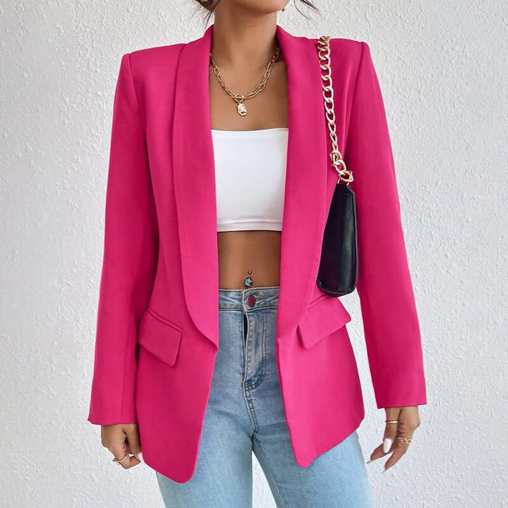 Femmes Élégantes Blazer Ouvert Sur Le Devant | Manches Longues