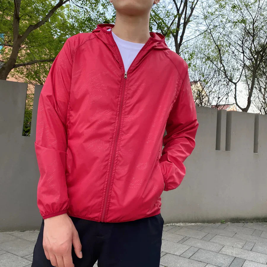 Veste À Capuche Zippée Pour Homme | Coupe Vent