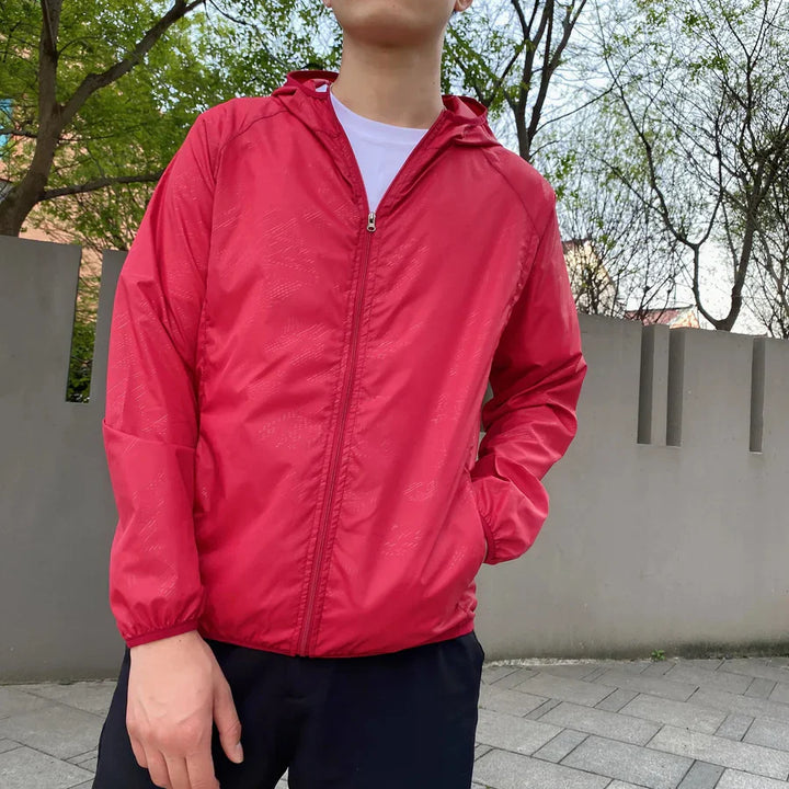 Veste À Capuche Zippée Pour Homme | Coupe Vent