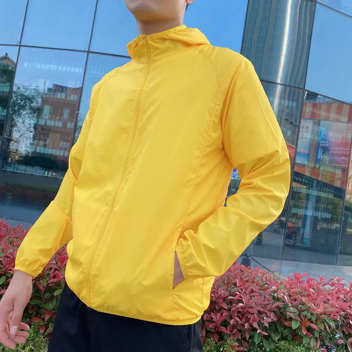 Veste À Capuche Zippée Pour Homme | Coupe Vent