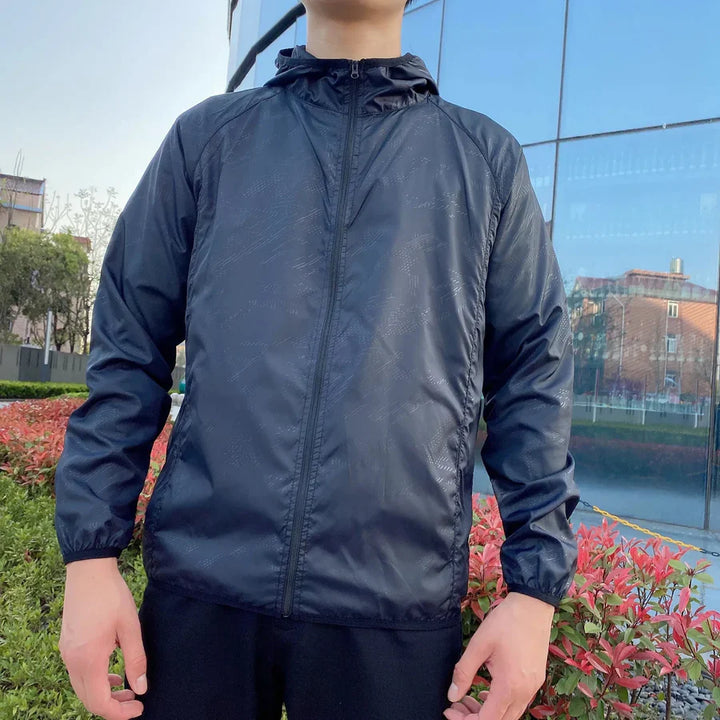 Veste À Capuche Zippée Pour Homme | Coupe Vent