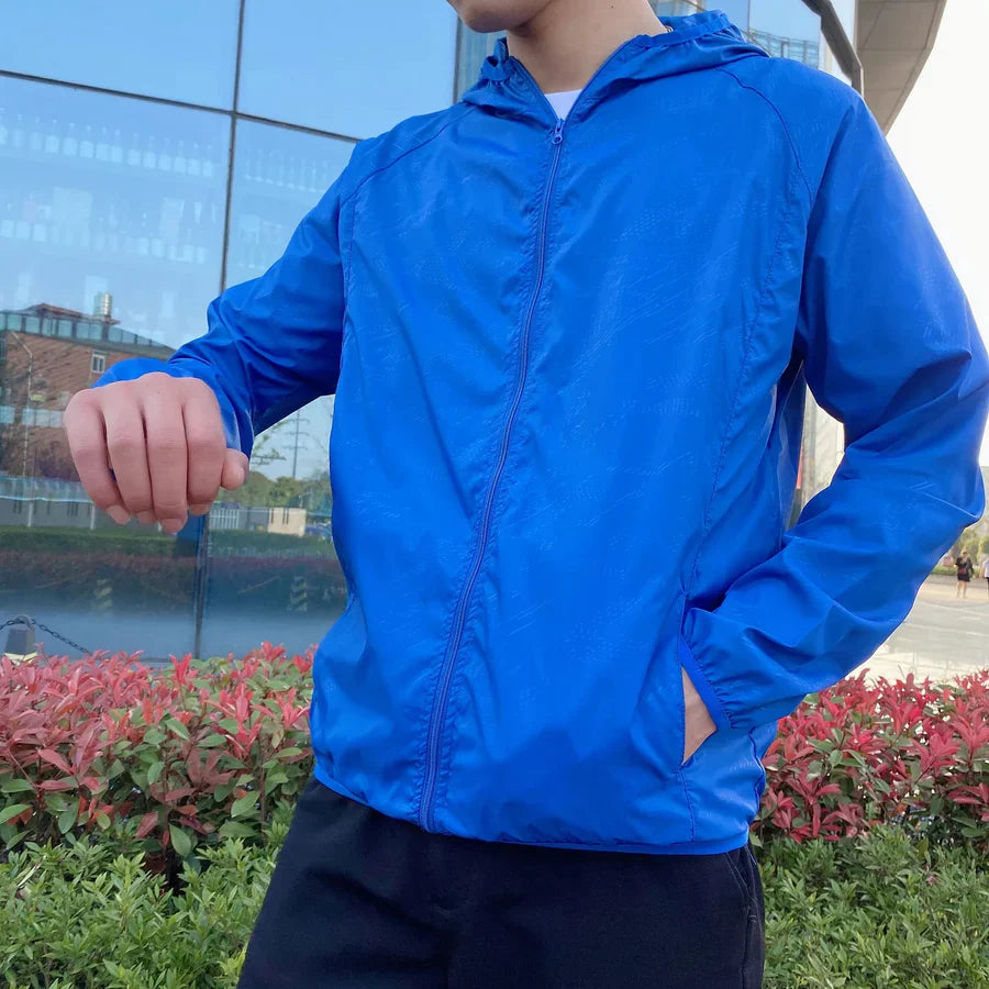 Veste À Capuche Zippée Pour Homme | Coupe Vent