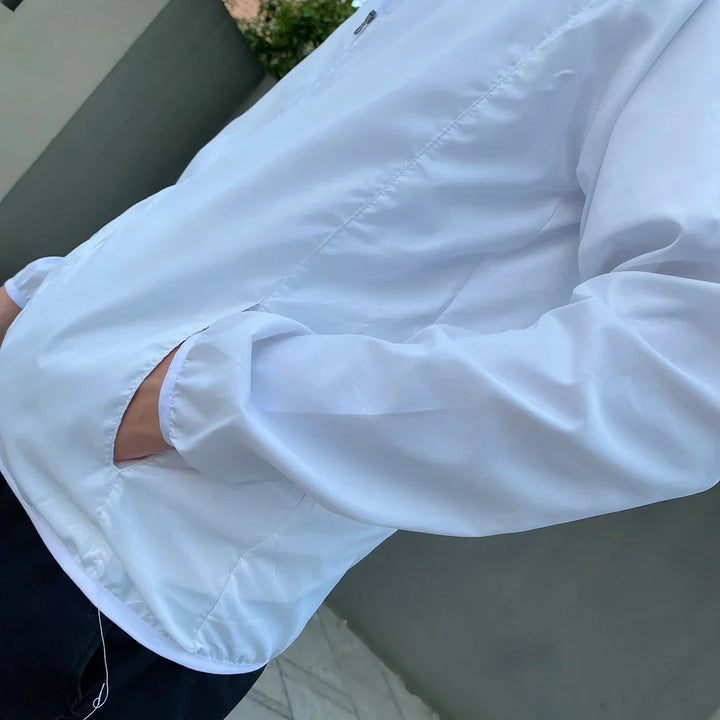 Veste À Capuche Zippée Pour Homme | Coupe Vent